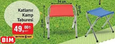 KATLANIR KAMP TABURESİ KATLANIR KAMP TABURESİ